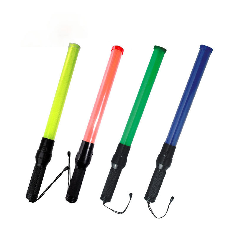 54cm Flashing warning baton Led Fire command fluorescent Traffic Wand Traffic Baton Wand