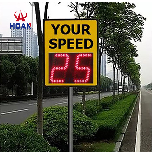 Wireless Detachable Mph Holder Outdoor Traffic Road Warning Electronic Or Solar Powered Radar Speed Signs