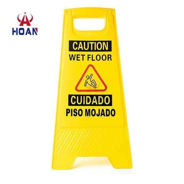 Customized Printable A Shape PP Plastic Folding Warning Hazard Safety Caution Signage Caution Wet Floor Sign