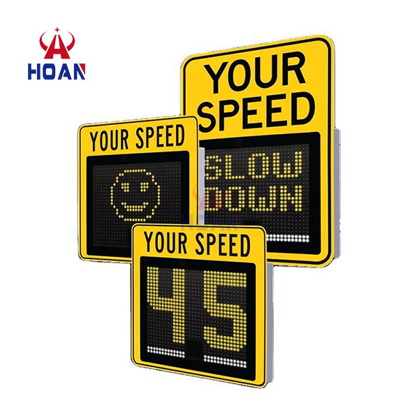 Wireless Detachable Mph Holder Outdoor Traffic Road Warning Electronic Or Solar Powered Radar Speed Signs