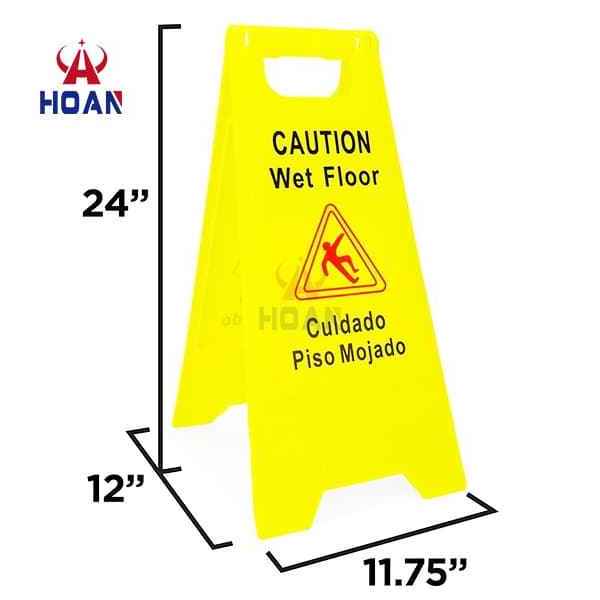 Customized Printable A Shape PP Plastic Folding Warning Hazard Safety Caution Signage Caution Wet Floor Sign