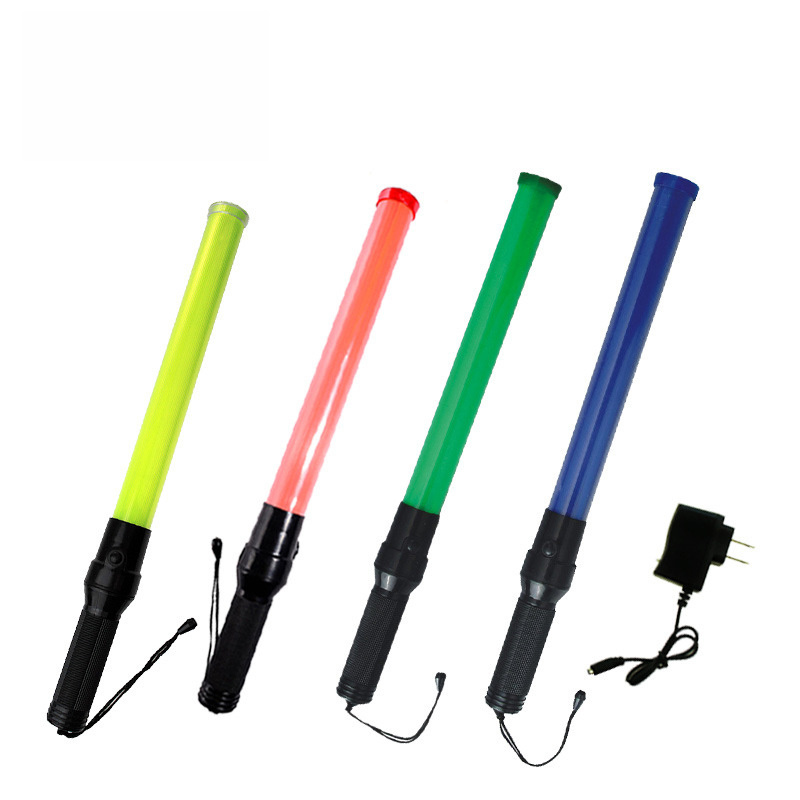 Multiple sizes traffic wand light  led flashlight baton rechargeable traffic baton stick