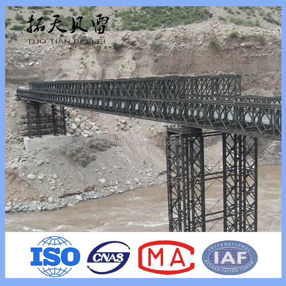 Q345B steel Customized Steel Truss Bridge / Steel Beam Bridge With frame