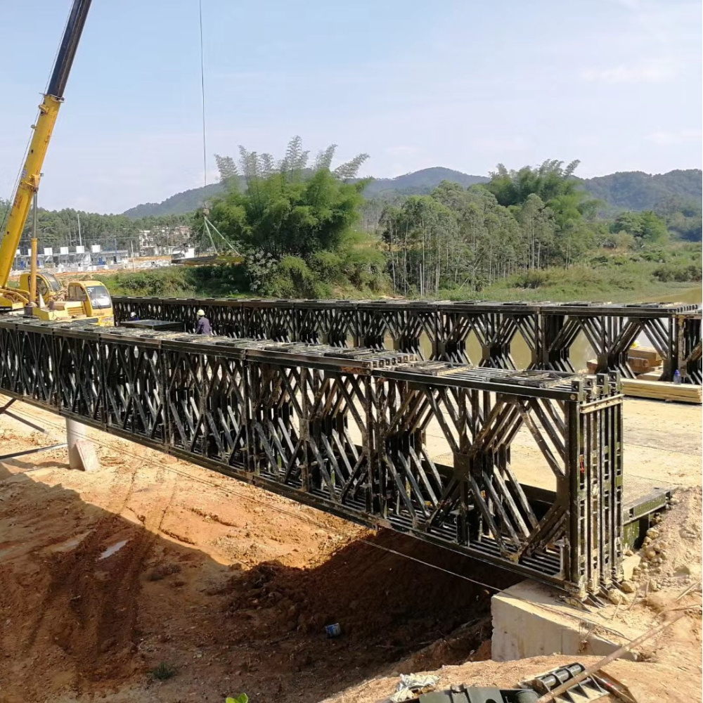 Disaster Relief Fast Built Portable Steel Structure Truss Bridge for Vehicles Passing