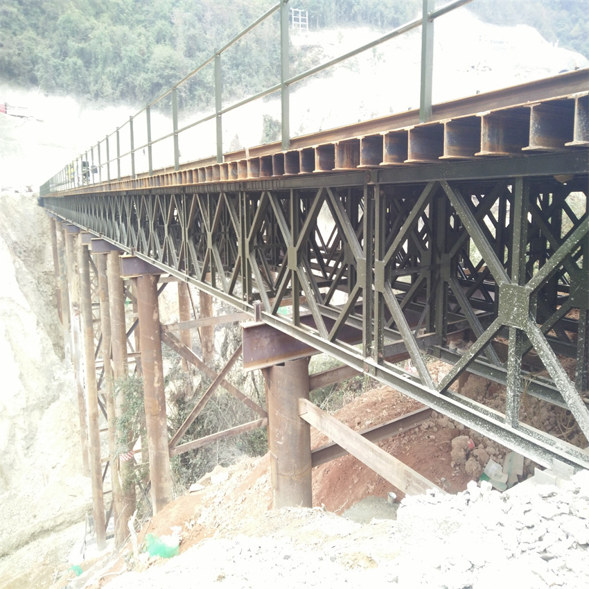 Prefab American Standard European Certified Design Steel Structure Bridge Manufacturer Bailey Truss Bridge