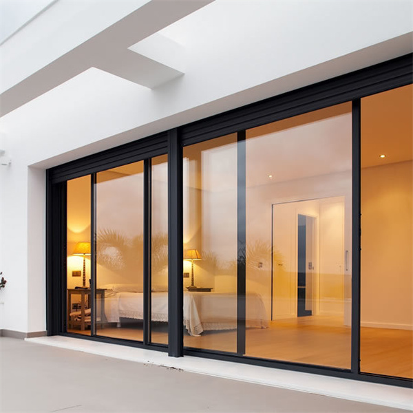 TOMA Aluminum Sliding Door French Tempered Laminated Double Triple Glazed Door with Screen