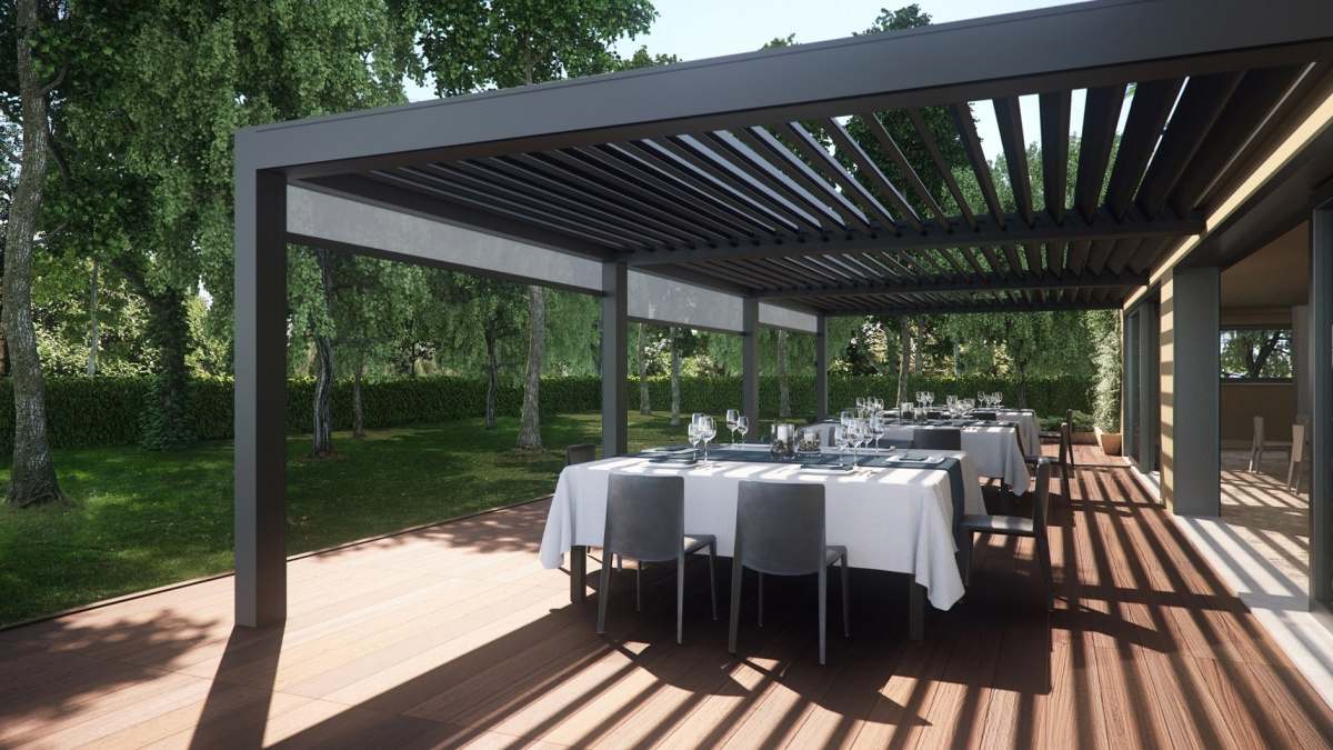 TOMA Factory Direct Aluminum Pergola With Polycarbonate Roof Retractable Pergola Roof Awning Aluminum Pergola And Carport