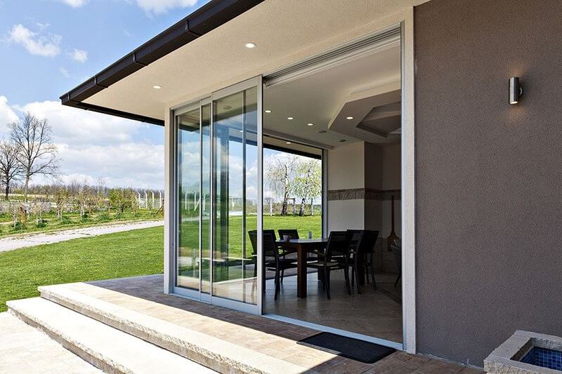 AS2047 Thermal Break Lift Slide Doors Fire Rated Double Patio Doors Sliding Glass Aluminum Sliding Door with Screen