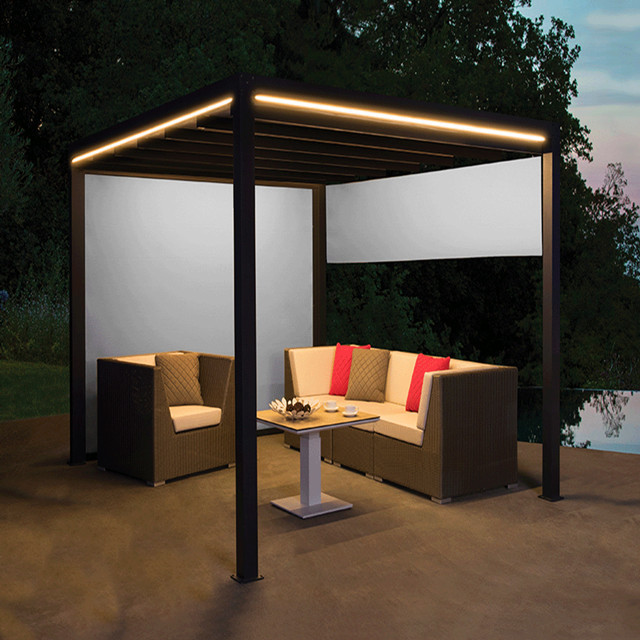 TOMA aluminum pergola with retractable screen bioclimatic pergola motorized retract