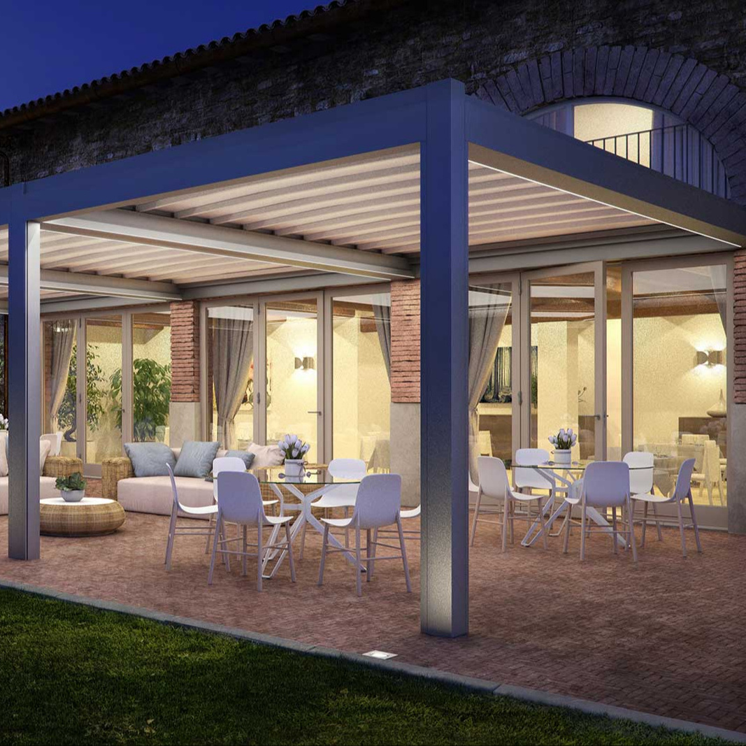 TOMA pergolas for outdoor 6x3 m retractable pergola aluminium outdoor 12x20