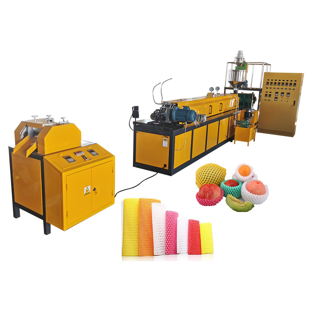 full automatic Mesh Plastic Foam EPE Extruder Extrusion PE Line Fruit Packing Net Making Machine for sale