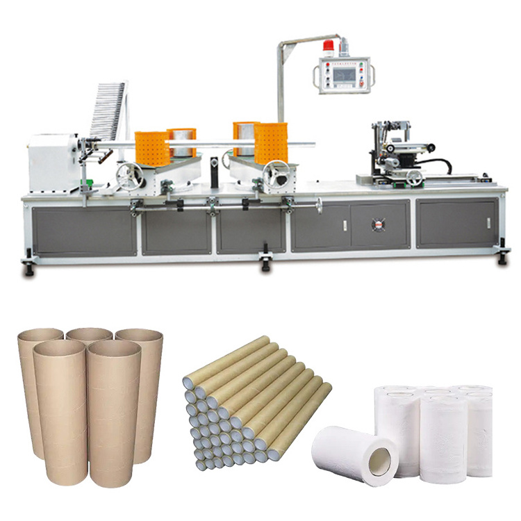 Automatic kraft toilet paper core cutter spiral cardboard paper tube core pipe cutter cutting making machine for sale