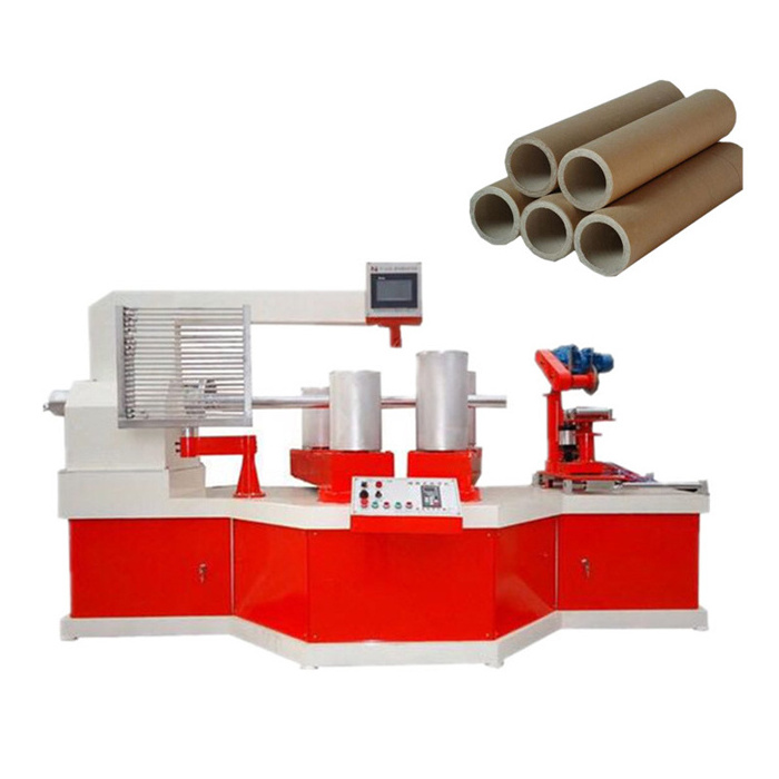 Automatic kraft toilet paper core cutter spiral cardboard paper tube core pipe cutter cutting making machine for sale