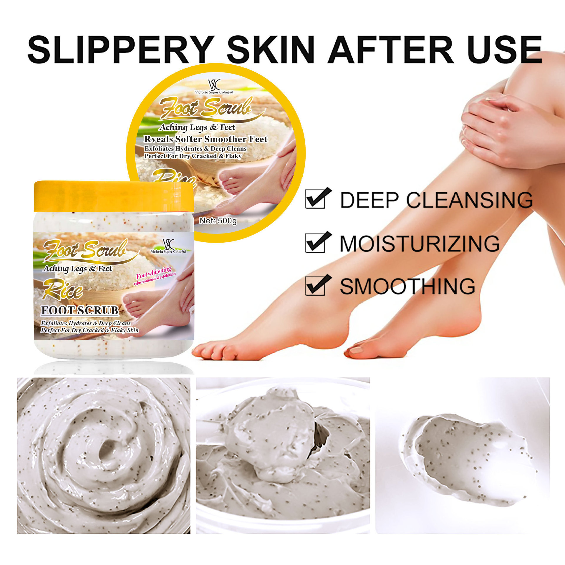 High Quality Natural Foot Scrub Exfoliating Cream Whitening Moisturizer Deep Clean Skin Care Body Scrub