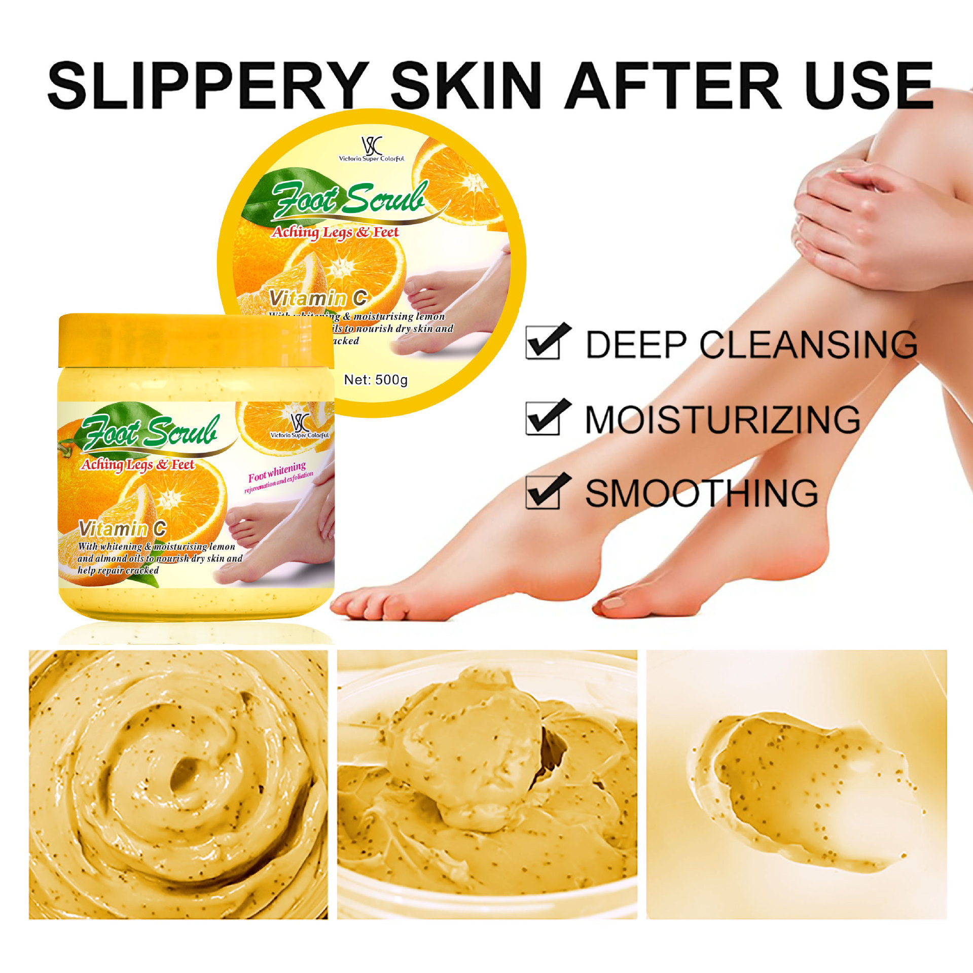 High Quality Natural Foot Scrub Exfoliating Cream Whitening Moisturizer Deep Clean Skin Care Body Scrub