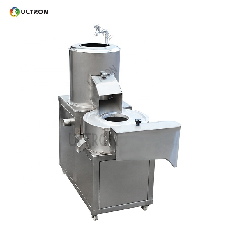 all-in-one onion peeling machine/potato washing peeling slicing machine