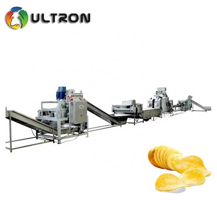 Fully Automatic Potato Chips Making Machinery Plantain Frites Surgeler Processing Plant Frozen French Fries