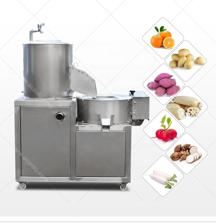 all-in-one onion peeling machine/potato washing peeling slicing machine