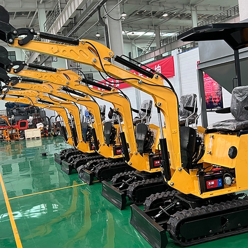 Cheap New Chinese Kubota Yanmar Diesel Engine 0.8 Ton Mini Excavators Bager Small Diggers 1 Ton Backho 1T Compact Baggers