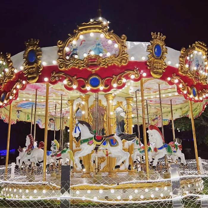 Antique amusement park rides kids best 16 seats carousel rides merry go round ride carousel for sale