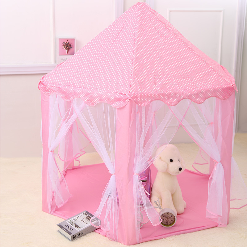 2023 New Arrivals Toy Tent Princess & Prince Kids Castle Toy Tent Large Hexagon Playhouse Kids Castle Play Tent For Children