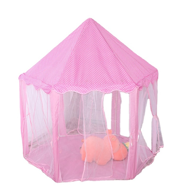 2023 New Arrivals Toy Tent Princess & Prince Kids Castle Toy Tent Large Hexagon Playhouse Kids Castle Play Tent For Children