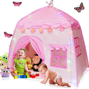 High Quality Polyester Fabric Children Playhouse For Indoor Outdoor Kids Pop Up House Large Girls Princess Castle Child Tent