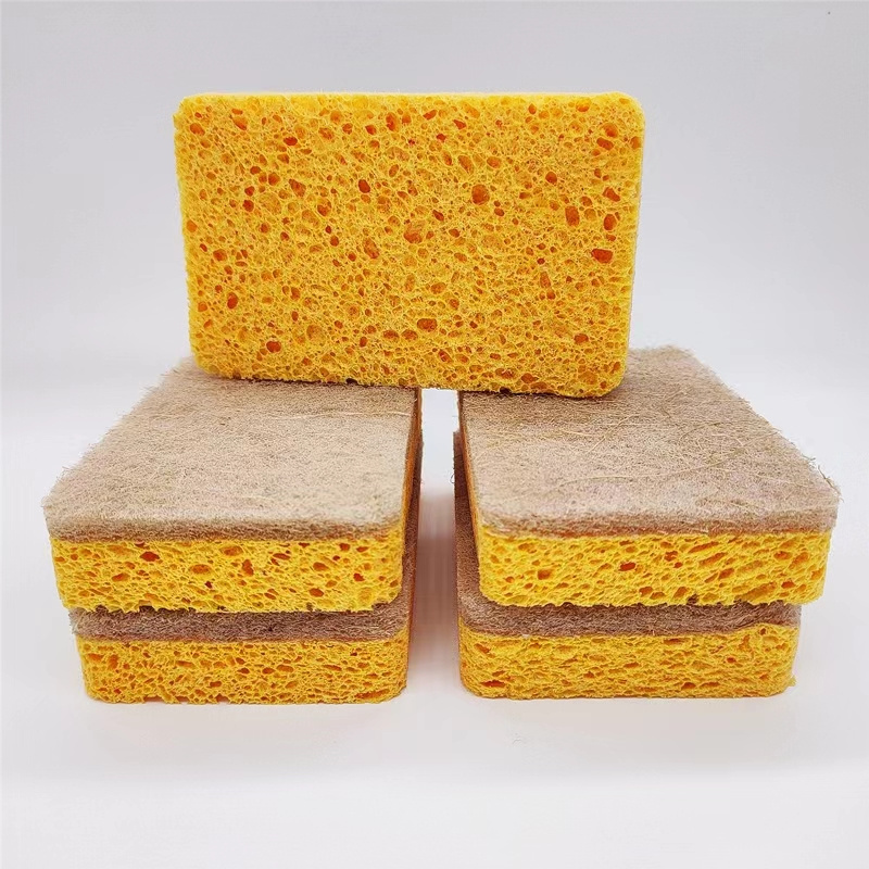 Best Selling  Eco Friendly Kitchen Dish Cleaning Sponge Product Coconut Fiber White Household Cleaning Sponge