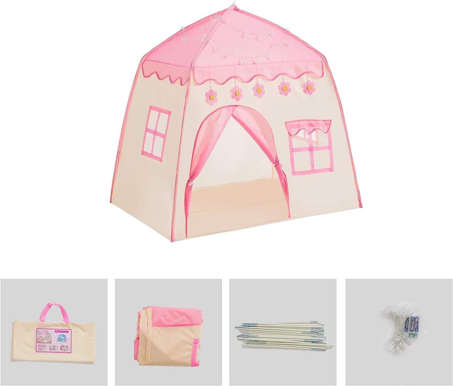 High Quality Polyester Fabric Children Playhouse For Indoor Outdoor Kids Pop Up House Large Girls Princess Castle Child Tent