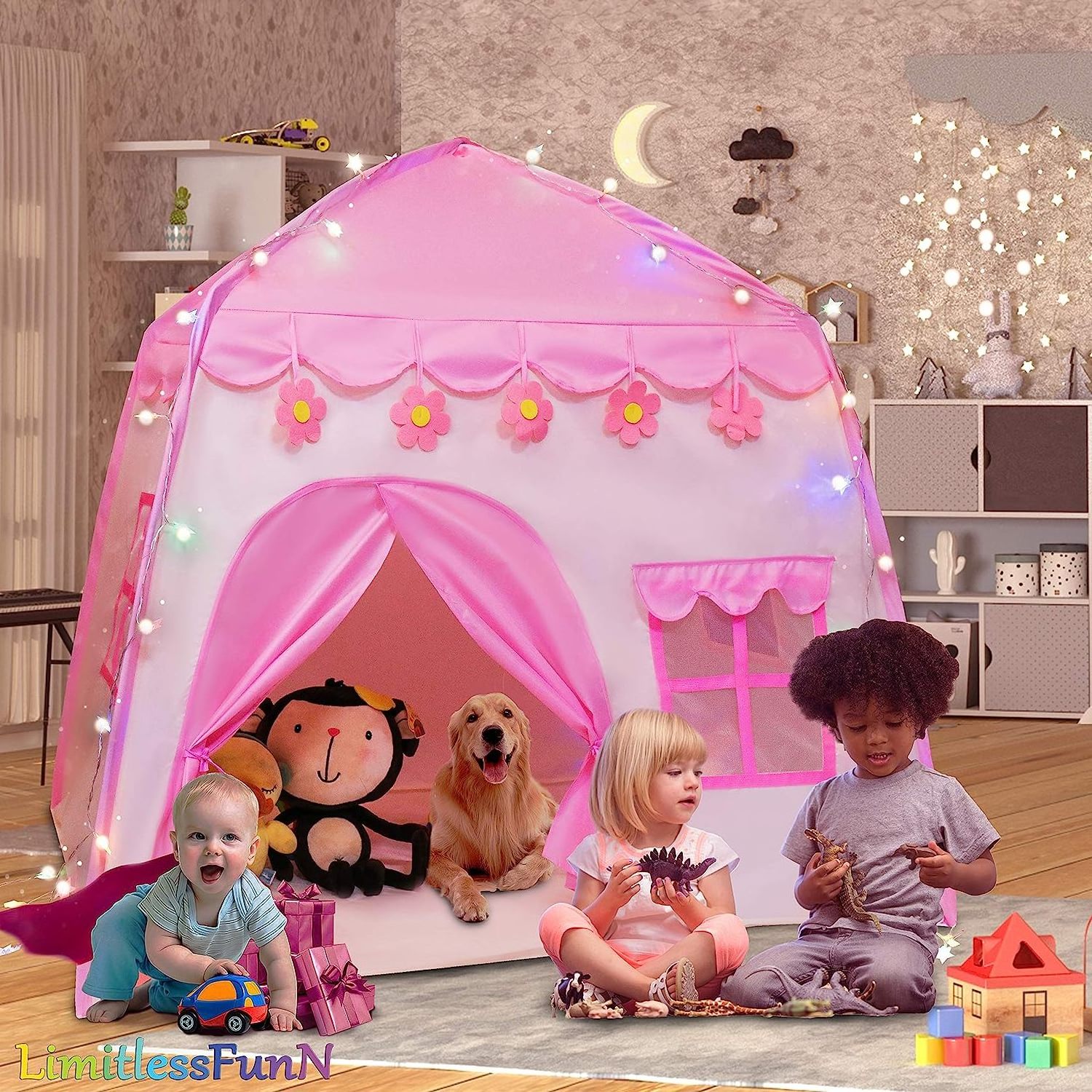 2023 Best Selling  Children's Tent Indoor Princess Castle Home Dollhouse Boys Play House Baby Small House Made In China