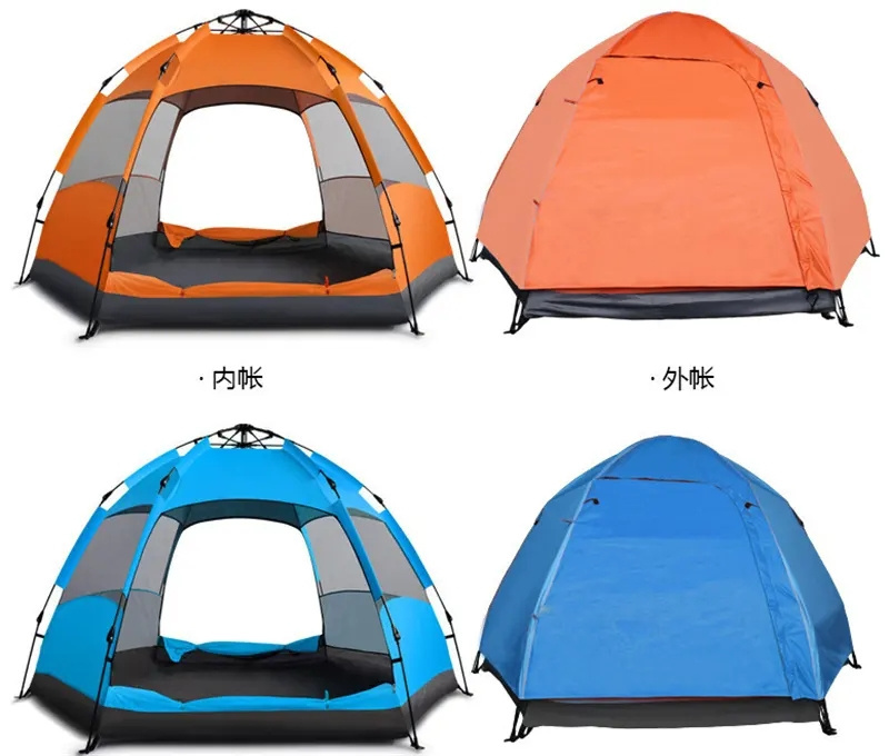 Wholesale Factory Supply  Outdoor Waterproof 5-8 Personal Large Space  Luxury Family Pop Up Camping Tents For Sale