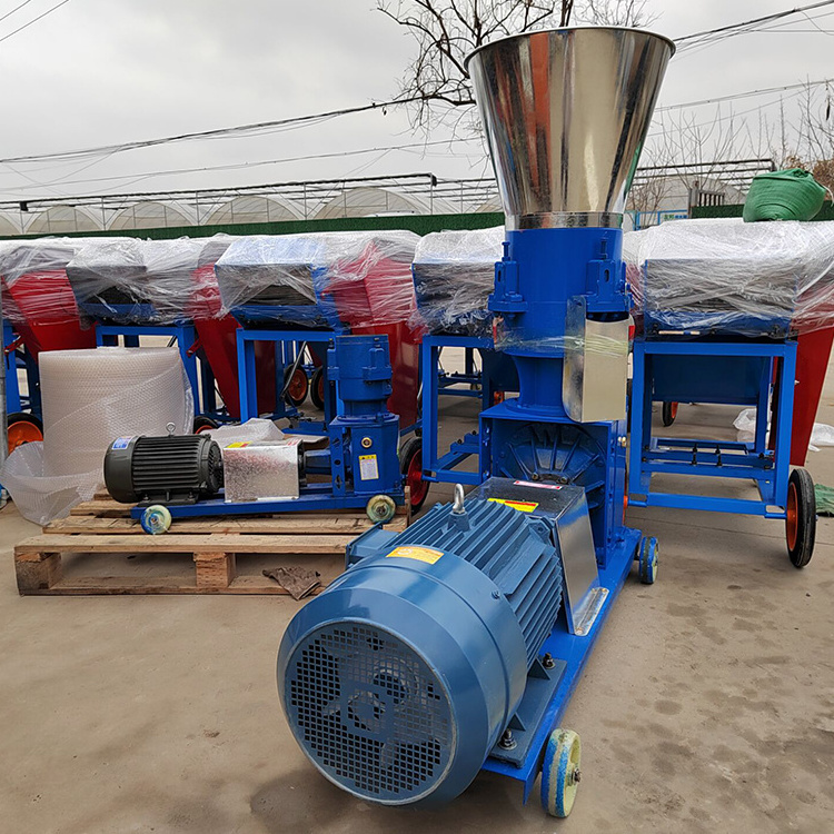 mini animal cow pet feed pellet making machine dice for poultry mill machine spare parts 500-1000kg maker feeds diesel pelleting