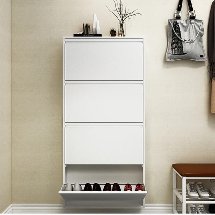 Home Furniture Slim Shoe Cabinet For Entryway Luxury Shoe Rack Cabinet Convertible Shoe Box Steel