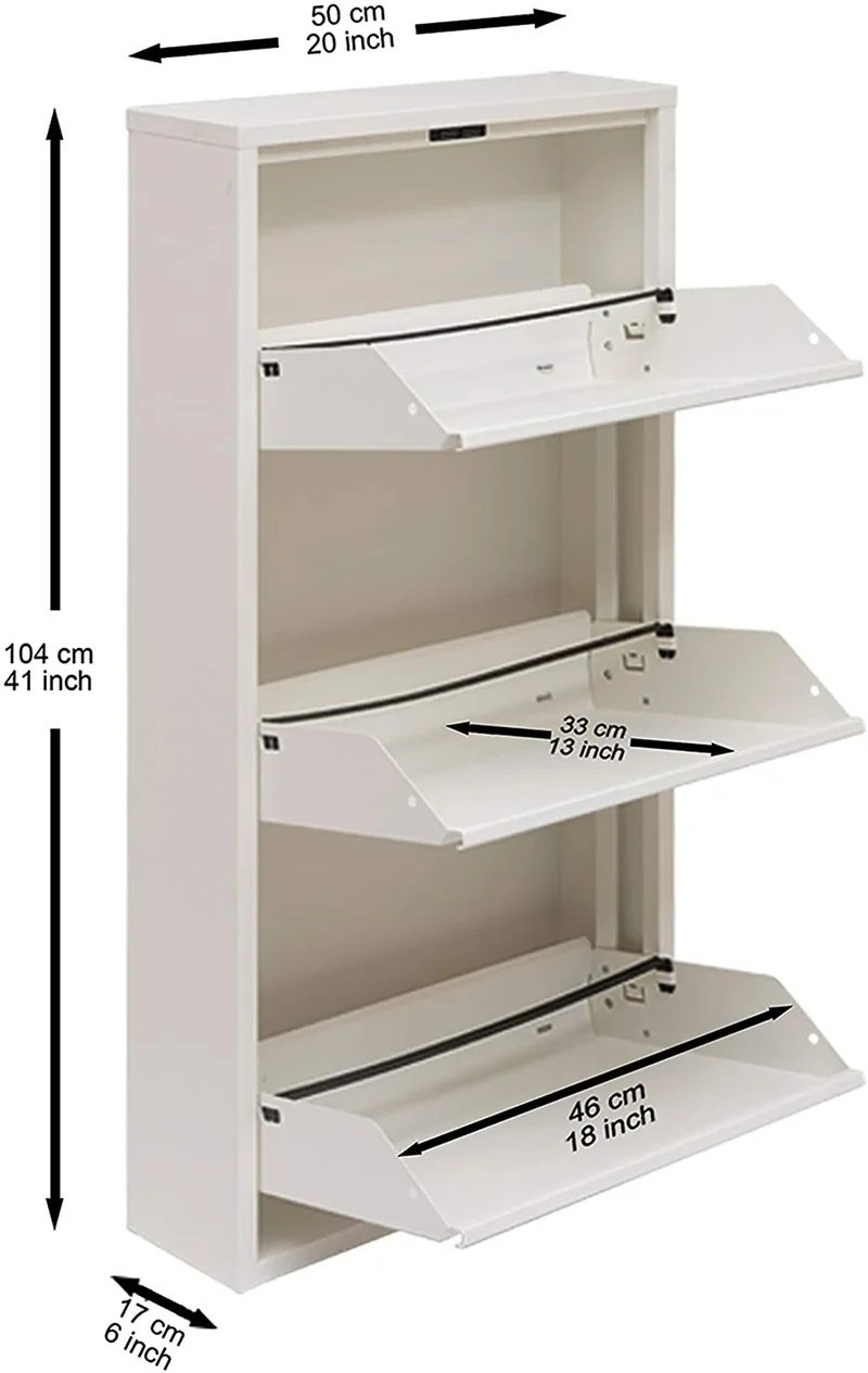 Living Room Shoe Rack Stand Shoe Racks For Home Cabinet Furniture Metal Shoe Rack Cabinet With 3 Flip Drawers Home Furniture