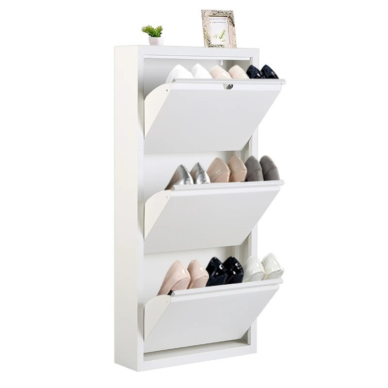 Rack Shoe Rack Box Organizer Shoe Cabinet Entrance Wall  Mounted Metal Shoe Rack Cabinet  Storage Co