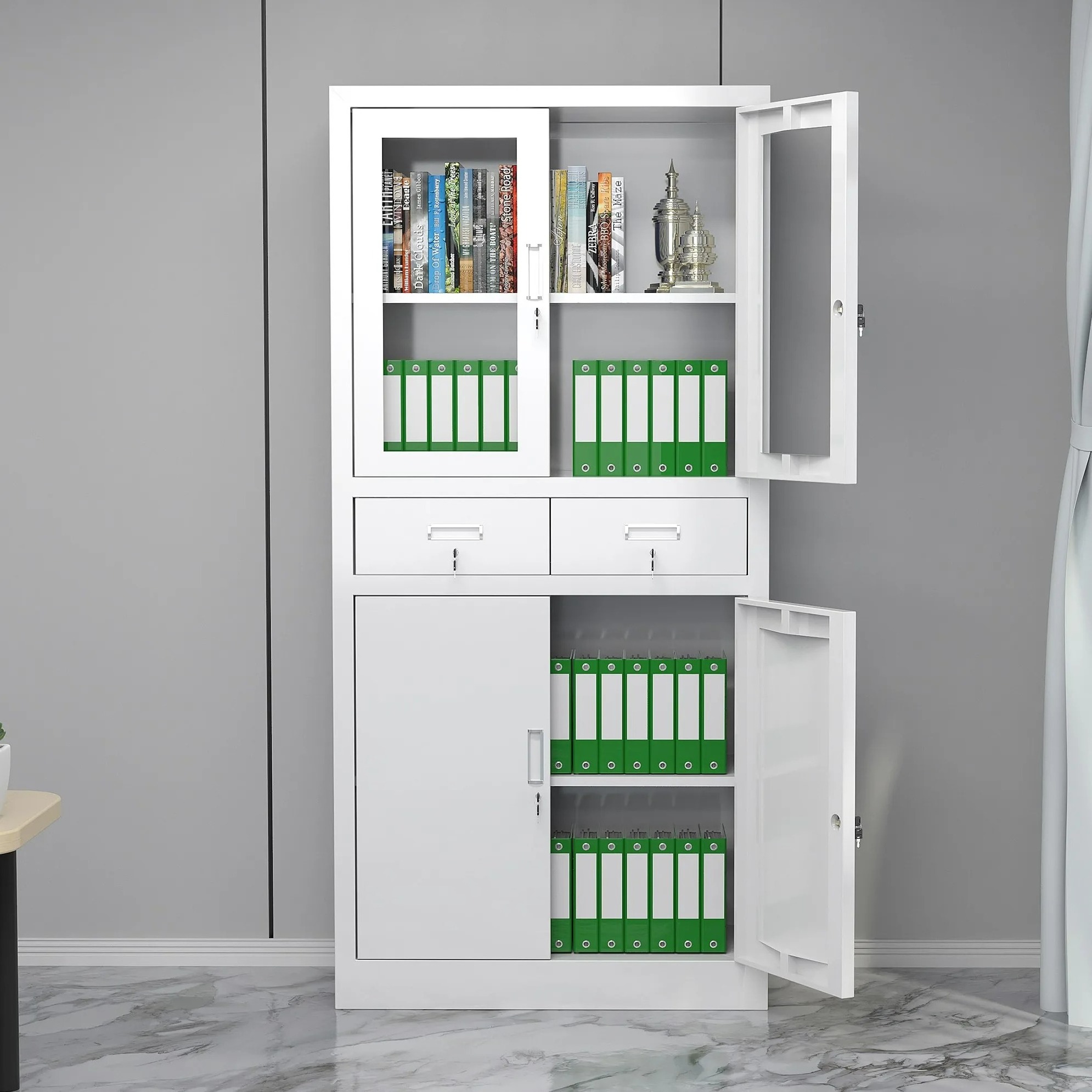 4 Doors Metal Storage File Cabinet With Lock File Cabinet Office Furniture