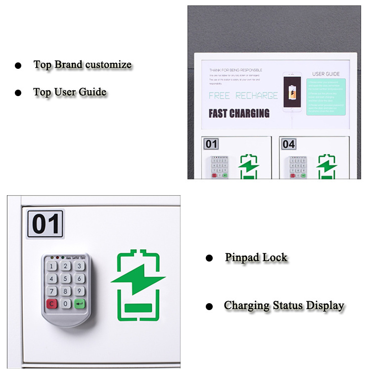 6 Ports Locker Cell Phone Charging Station Locker