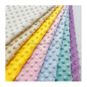 Oeko-Tex 100% Polyester Super Soft Bubble Fabric Baby Cuddle Minky Dot Fabric for Blanket