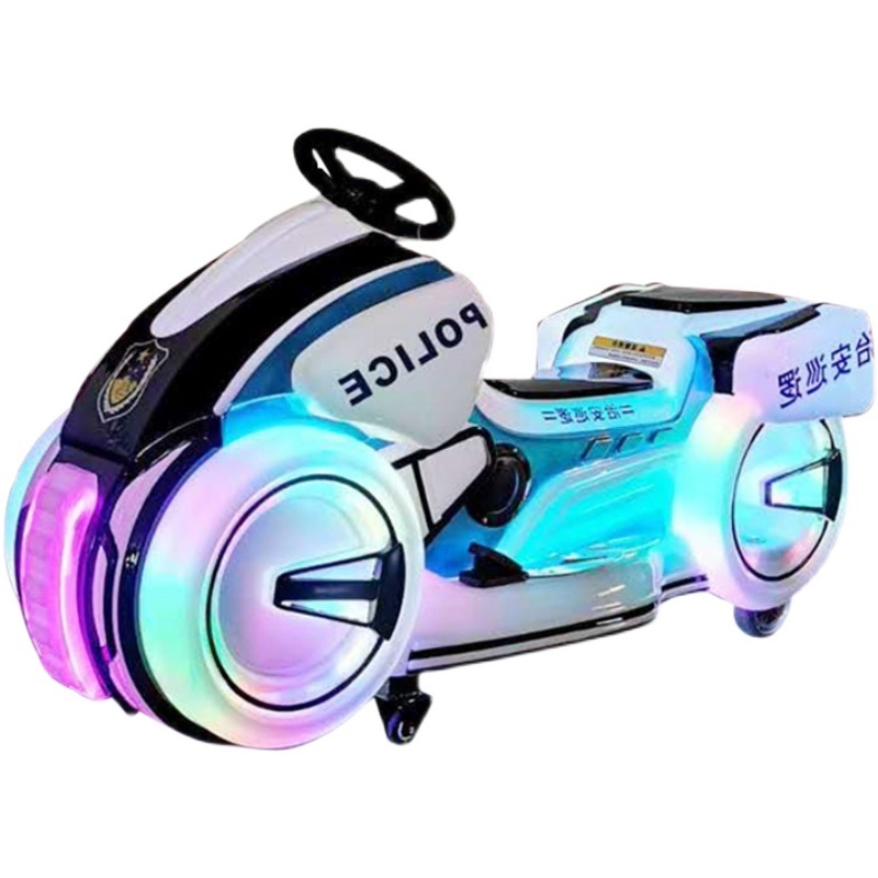 Kiddie Rides Coin Operated Amusement Park Rides Electric Police Motorcycle Outdoor Playground Kiddie Rides for sale