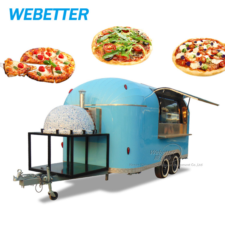 WEBETTER catering airstream mobile kitchen bbq grill food trailer fully equipped remorque pizza oven food truck for sale in usa