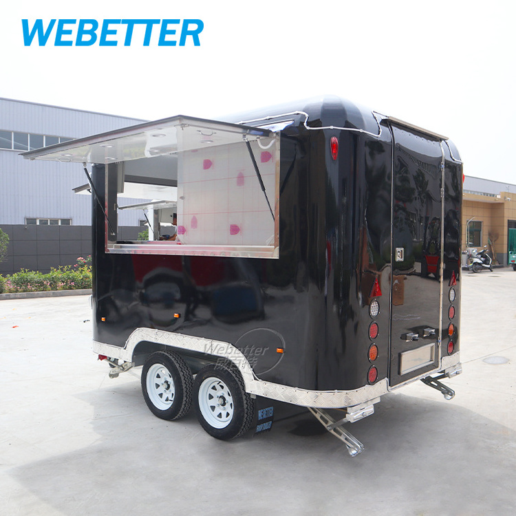 WEBETTER Street Mini Mobile Ice Cream Food Van Truck Fully Equipped Airstream Mobile Bar BBQ Fast Food Trailer Cart for Sale USA