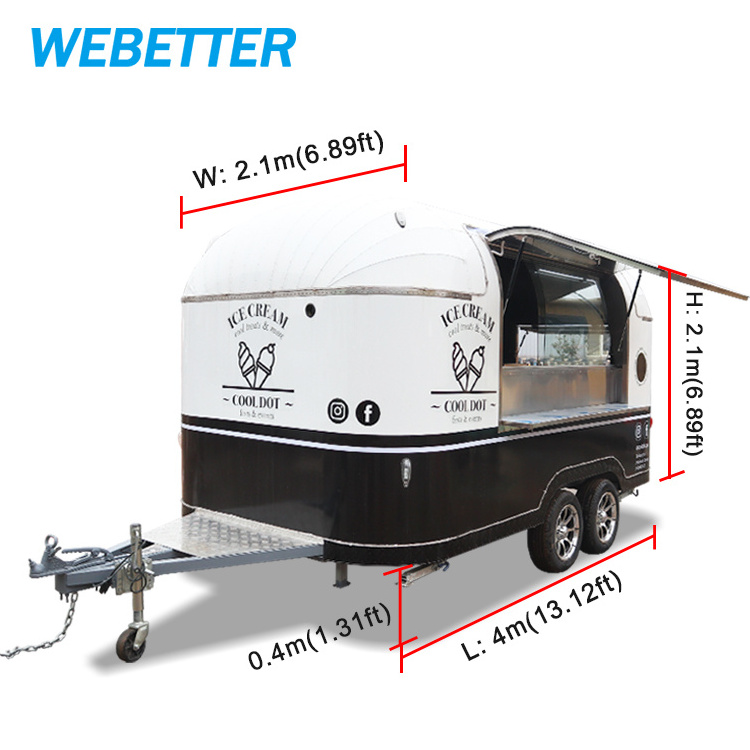 WEBETTER mobile fast food truck ice cream truck coffee car with VIN