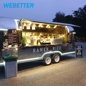 WEBETTER Airstream Mobile Kitchen Food Trailers Fully Equipped Remorque Mobile Pizza Fast Food Trucks With Full Kitchen for Sale