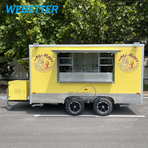 WEBETTER Commercial Catering Concession Trailer Square Mobile Restaurant Food Trailer with Full Kitchen Equipments For Sale