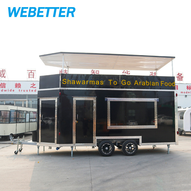 Custom remorque foodtruck two story mobile bar trailer double decker mobile fast food truck with full kitchen for sale in usa