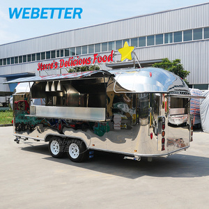 Webetter Stainless Steel Airstream Mobile Food Van Trailer Fully Equipped Mobile Food Truck Purchase With Full Kitchen