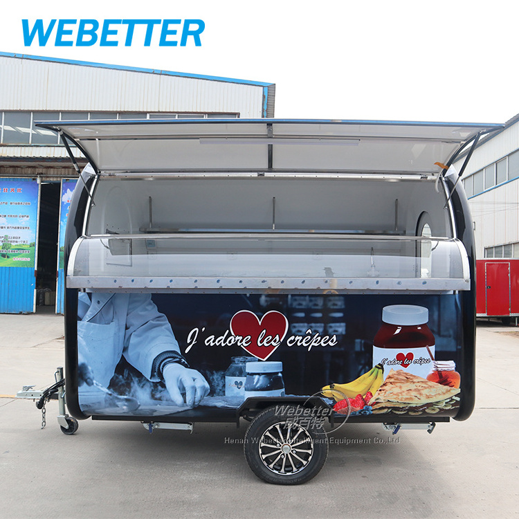 Cheap Price Street Mobile Mini HotDog Ice Cream Fast Food Cart Trailer With Wheels Small Food Truck For Sale In Usa