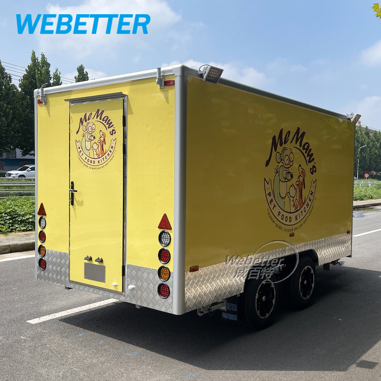 WEBETTER CE Certificate Mobile Fast Food Coffee Lemonade Drink Food Trailer Ice Cream Pizza Truck Catering Outdoor Food Trailer