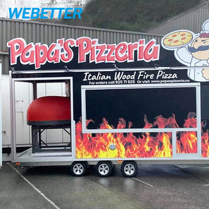 WEBETTER Commercial Catering Concession Mobile Pizza Oven Trailer Mobile Pizza BBQ Food Truck With Full Kitchen For Sale Usa