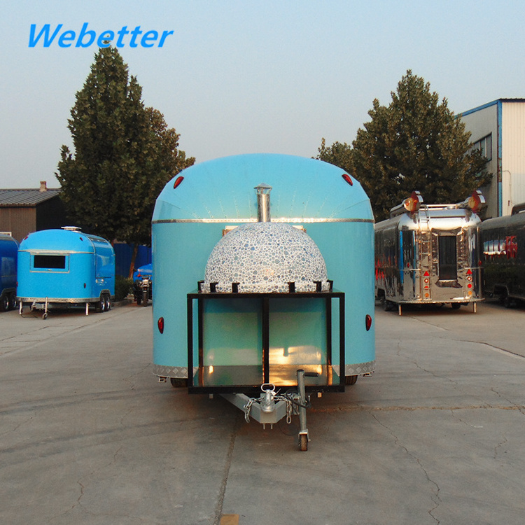 WEBETTER catering airstream mobile kitchen bbq grill food trailer fully equipped remorque pizza oven food truck for sale in usa